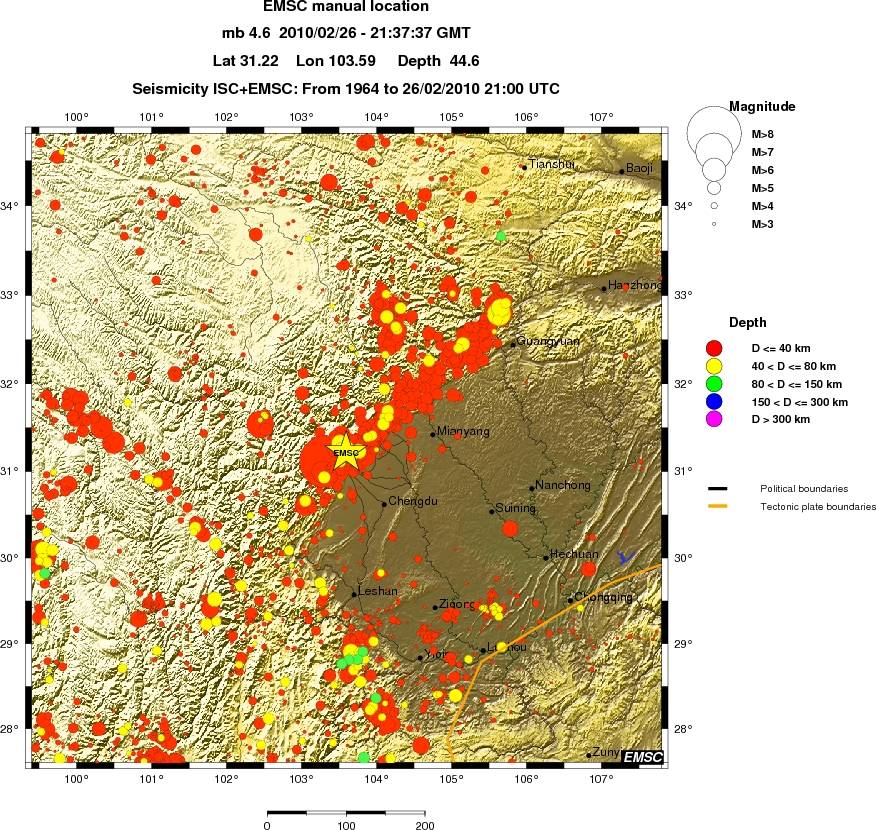 regional historical seismicity