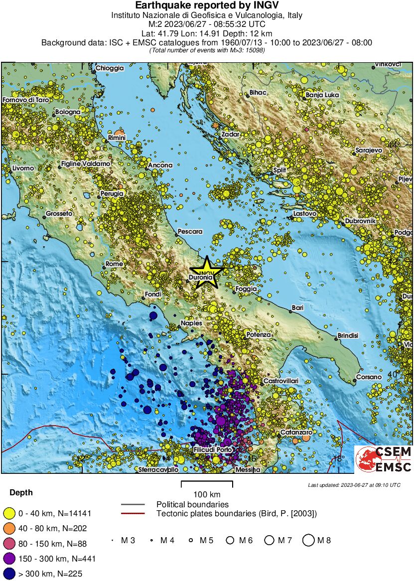 regional historical seismicity