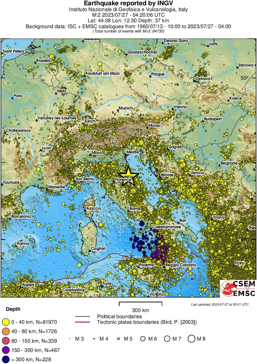 wide historical seismicity