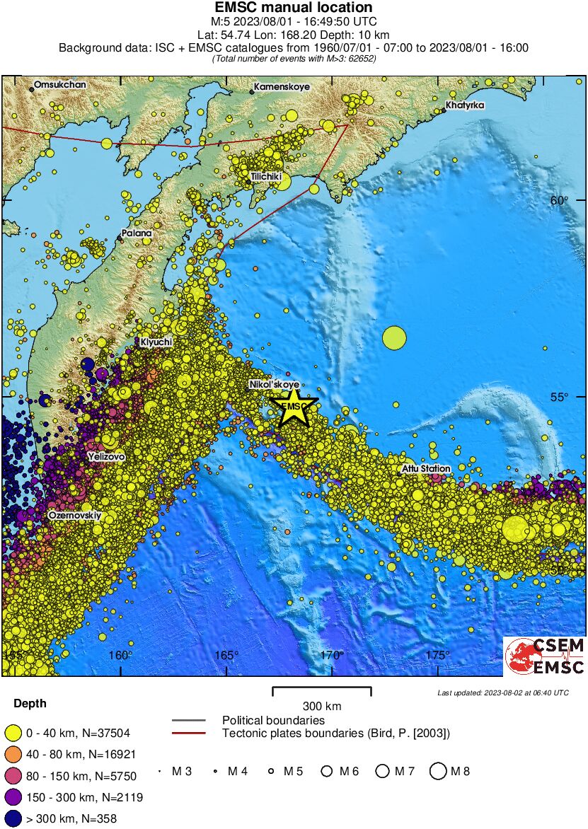 wide historical seismicity