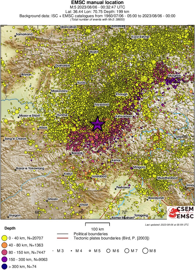 regional historical seismicity