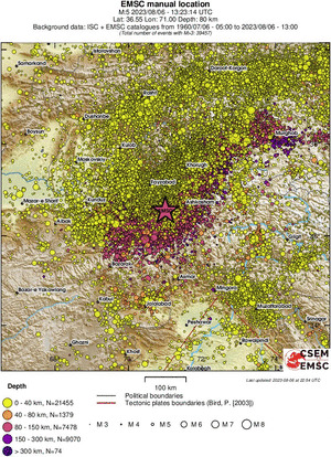 regional historical seismicity