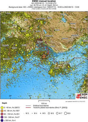 regional historical seismicity