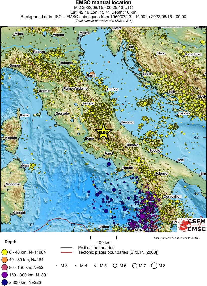 regional historical seismicity