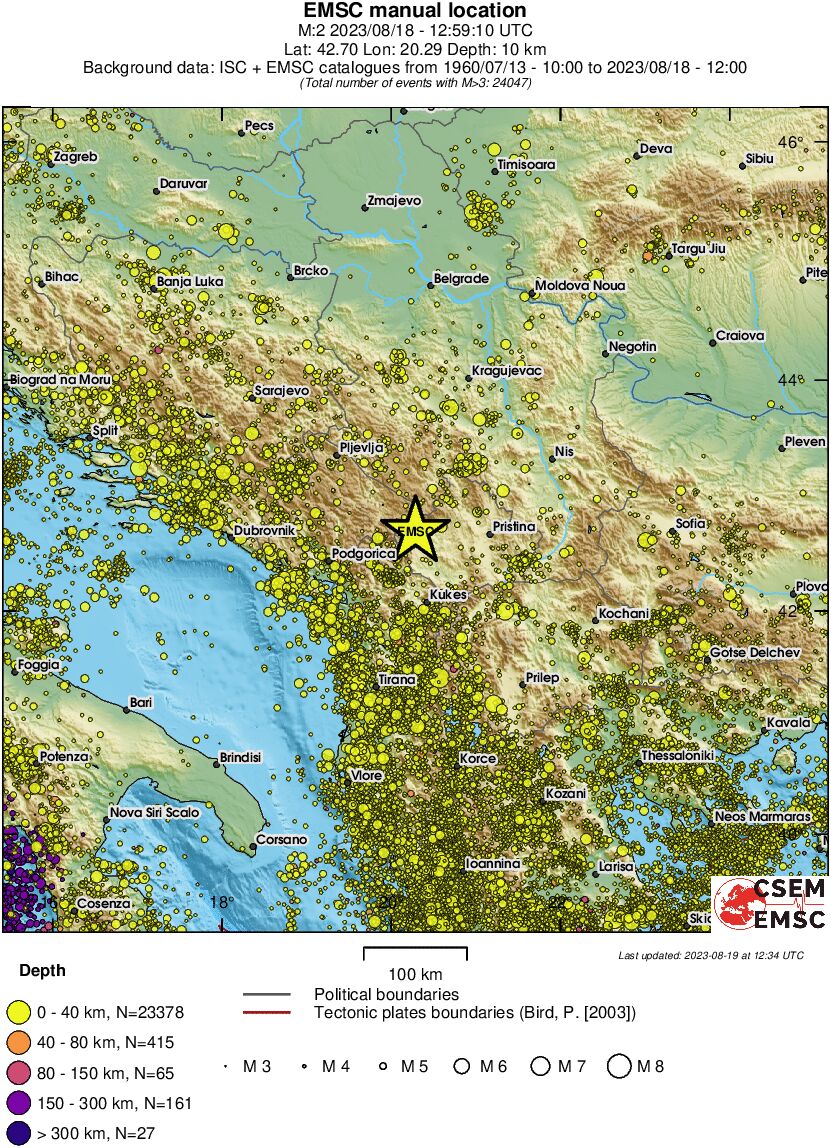 regional historical seismicity