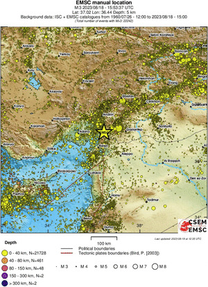 regional historical seismicity