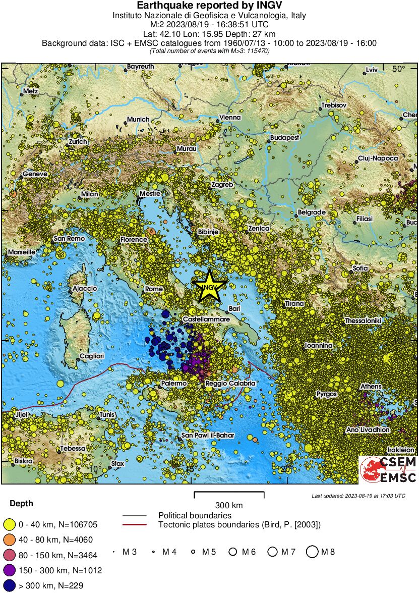 wide historical seismicity