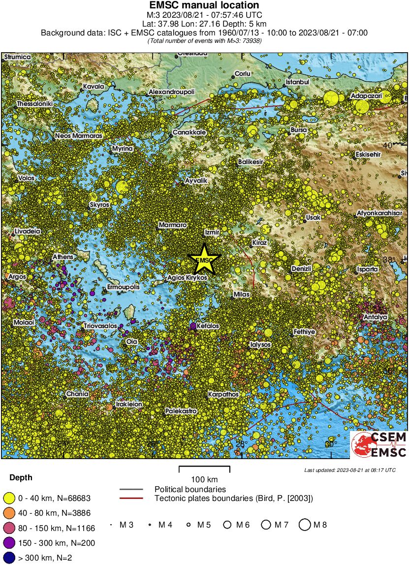 regional historical seismicity