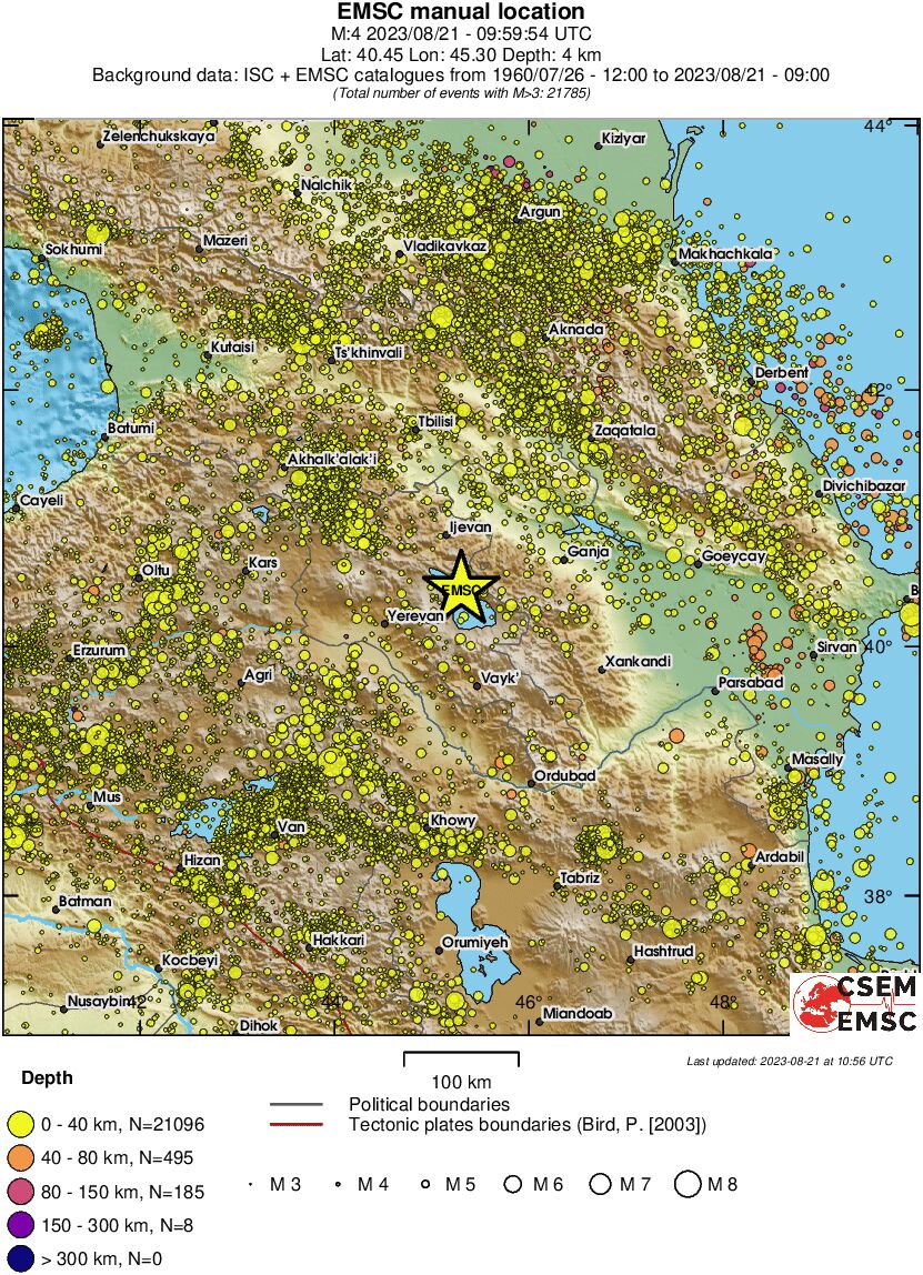 regional historical seismicity