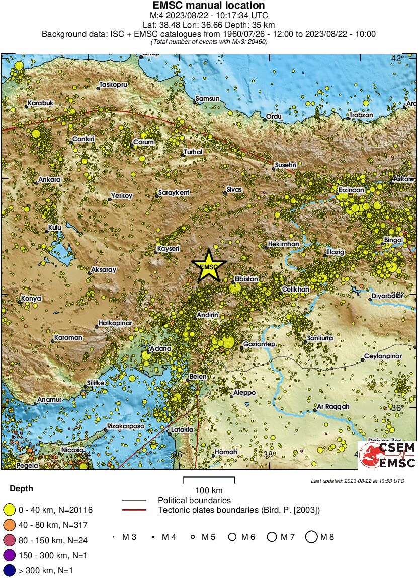 regional historical seismicity