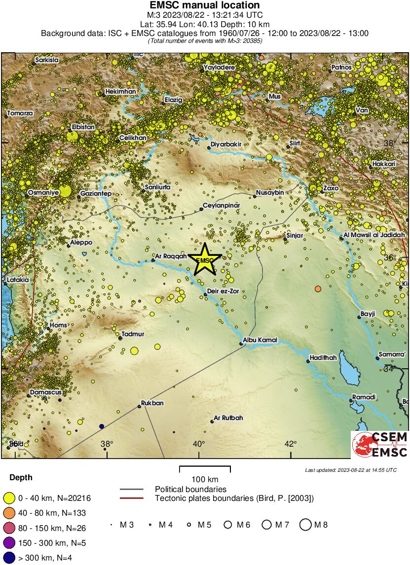 regional historical seismicity