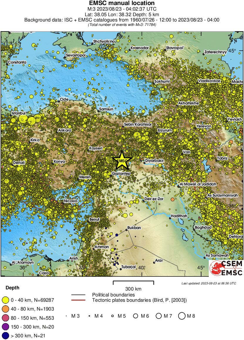 wide historical seismicity