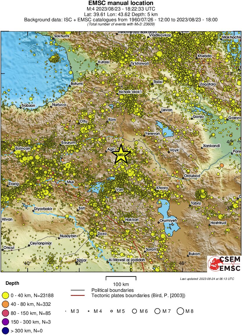 regional historical seismicity