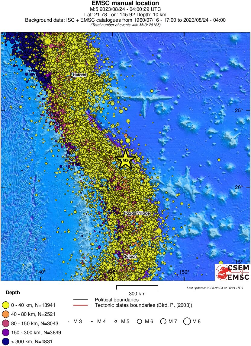 wide historical seismicity