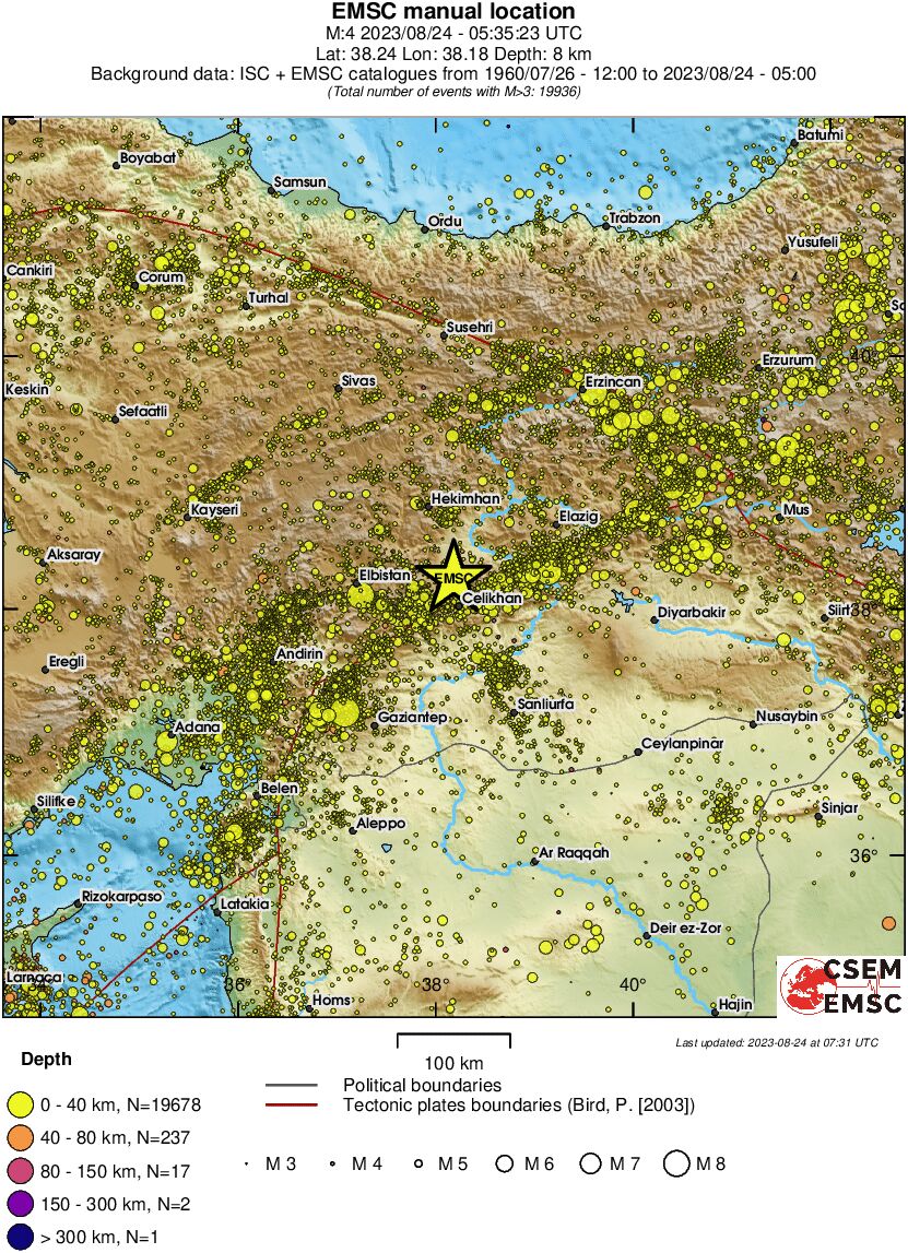 regional historical seismicity