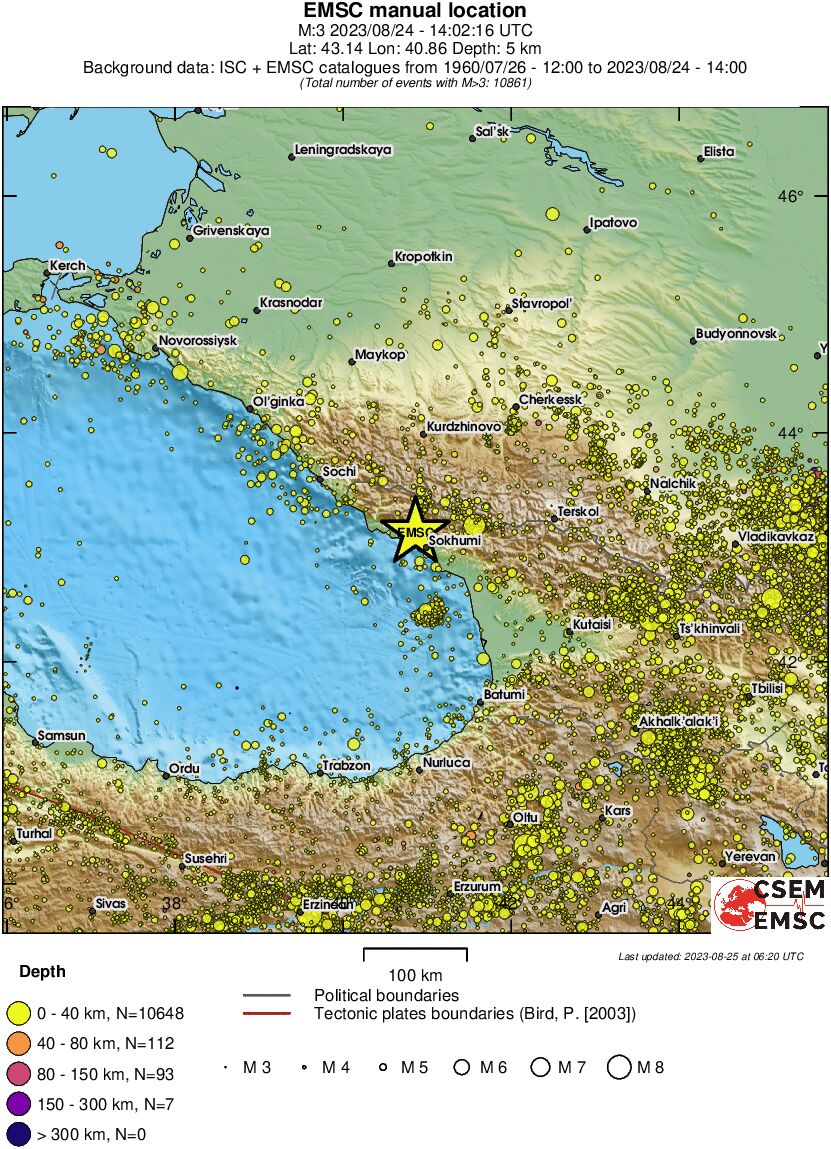 regional historical seismicity