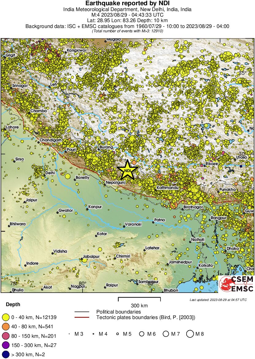 wide historical seismicity