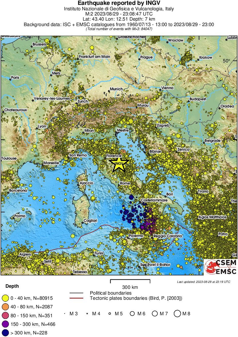 wide historical seismicity