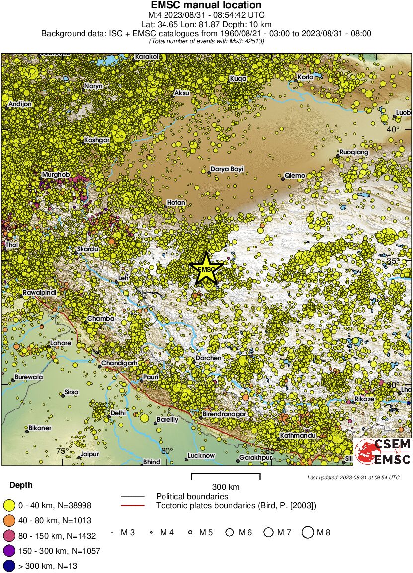 wide historical seismicity
