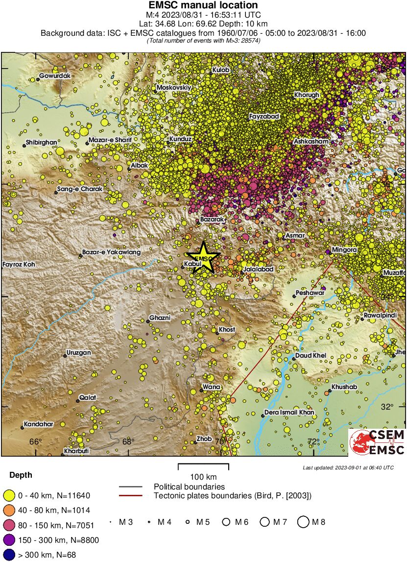 regional historical seismicity