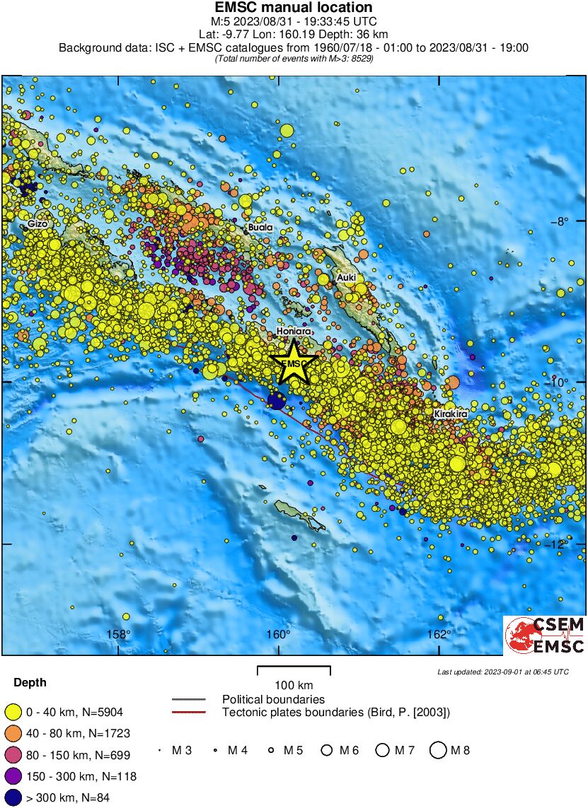 regional historical seismicity