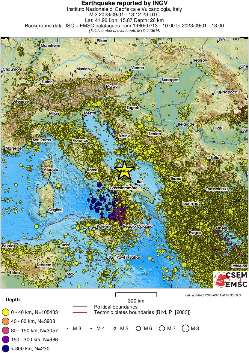 wide historical seismicity