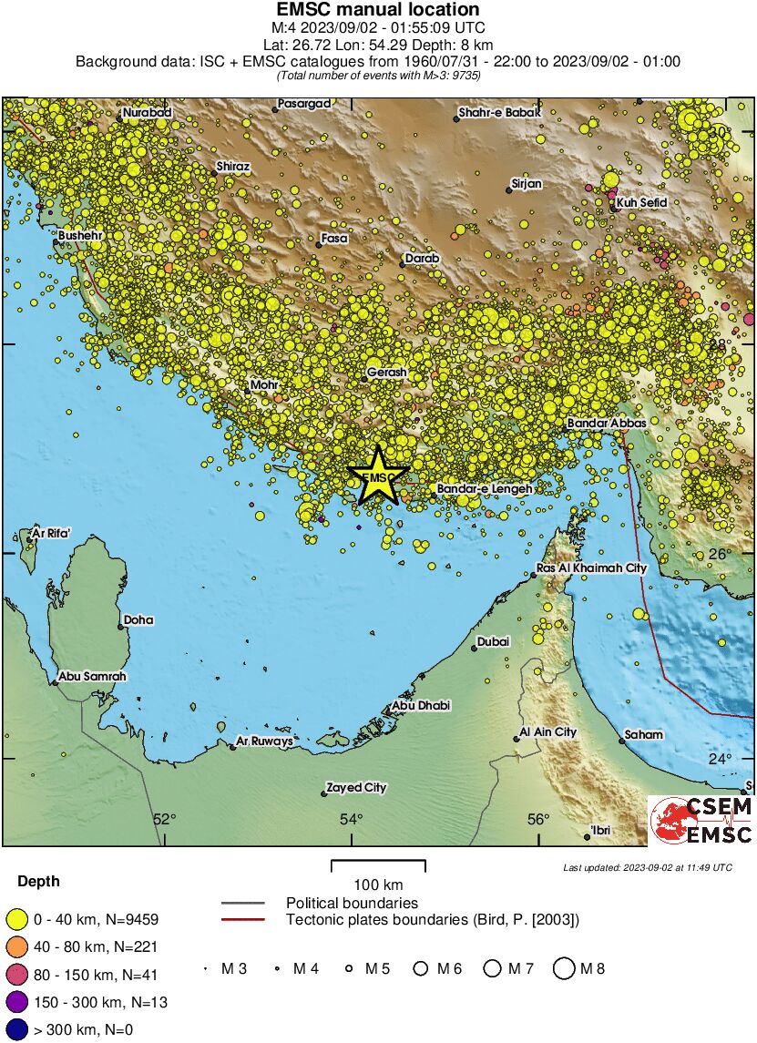 regional historical seismicity