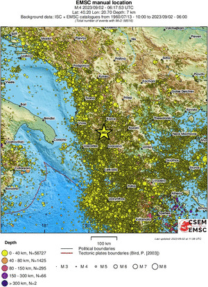 regional historical seismicity