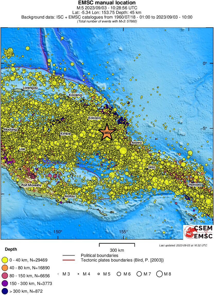 wide historical seismicity