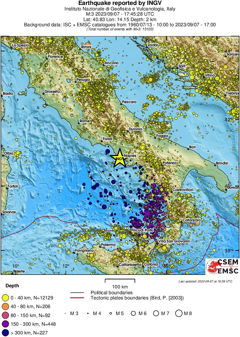 regional historical seismicity