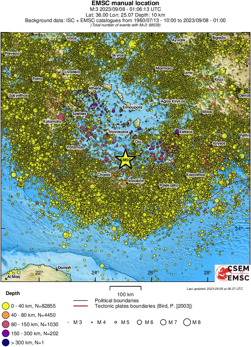 regional historical seismicity