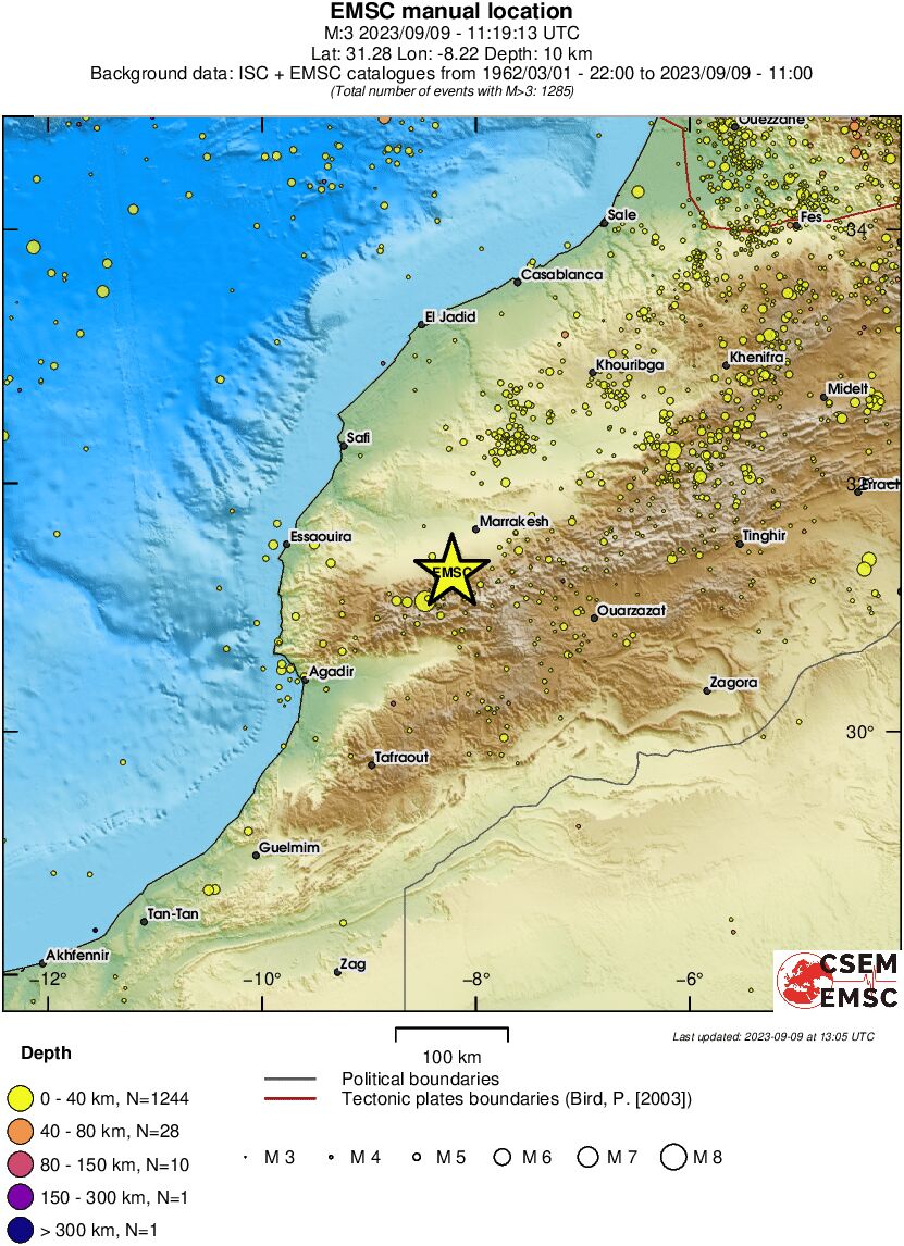 regional historical seismicity