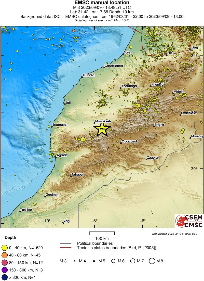 regional historical seismicity