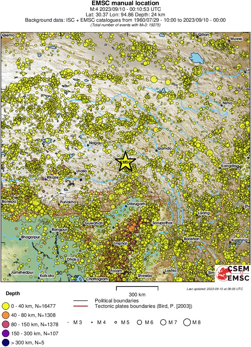 wide historical seismicity