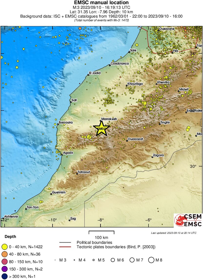 regional historical seismicity