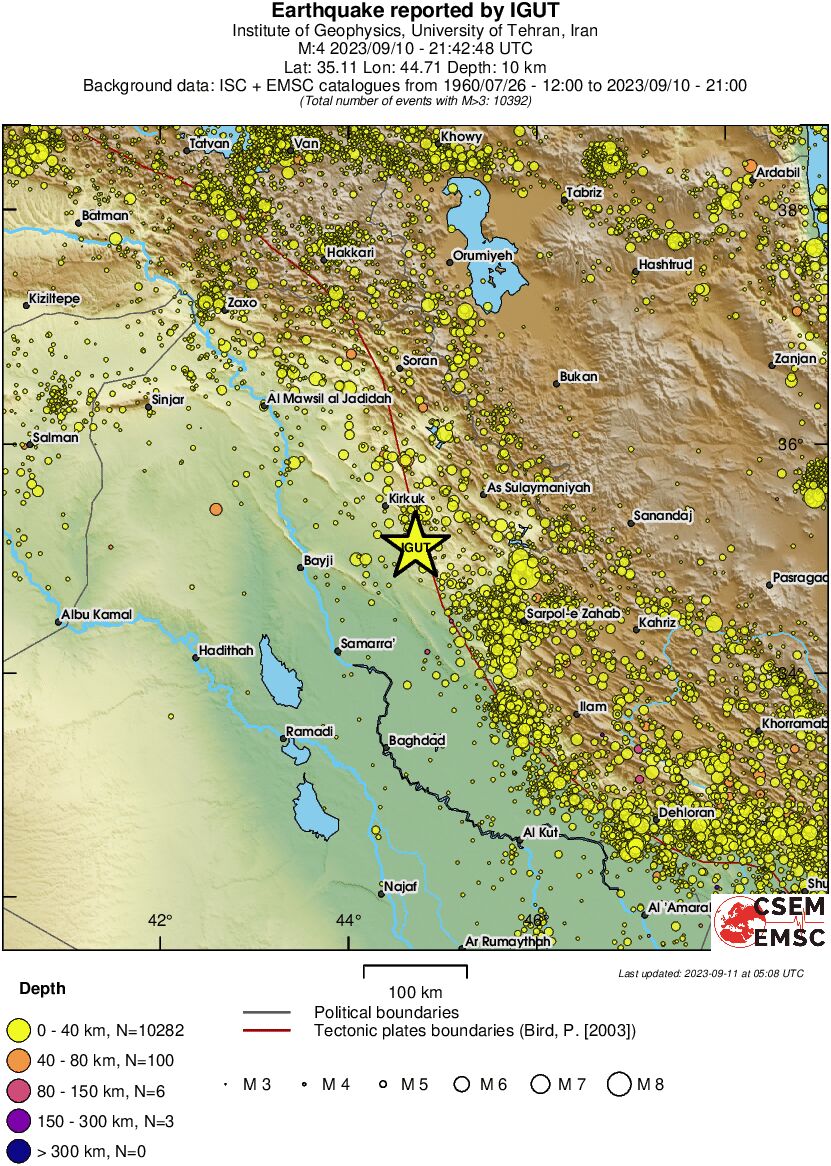 regional historical seismicity