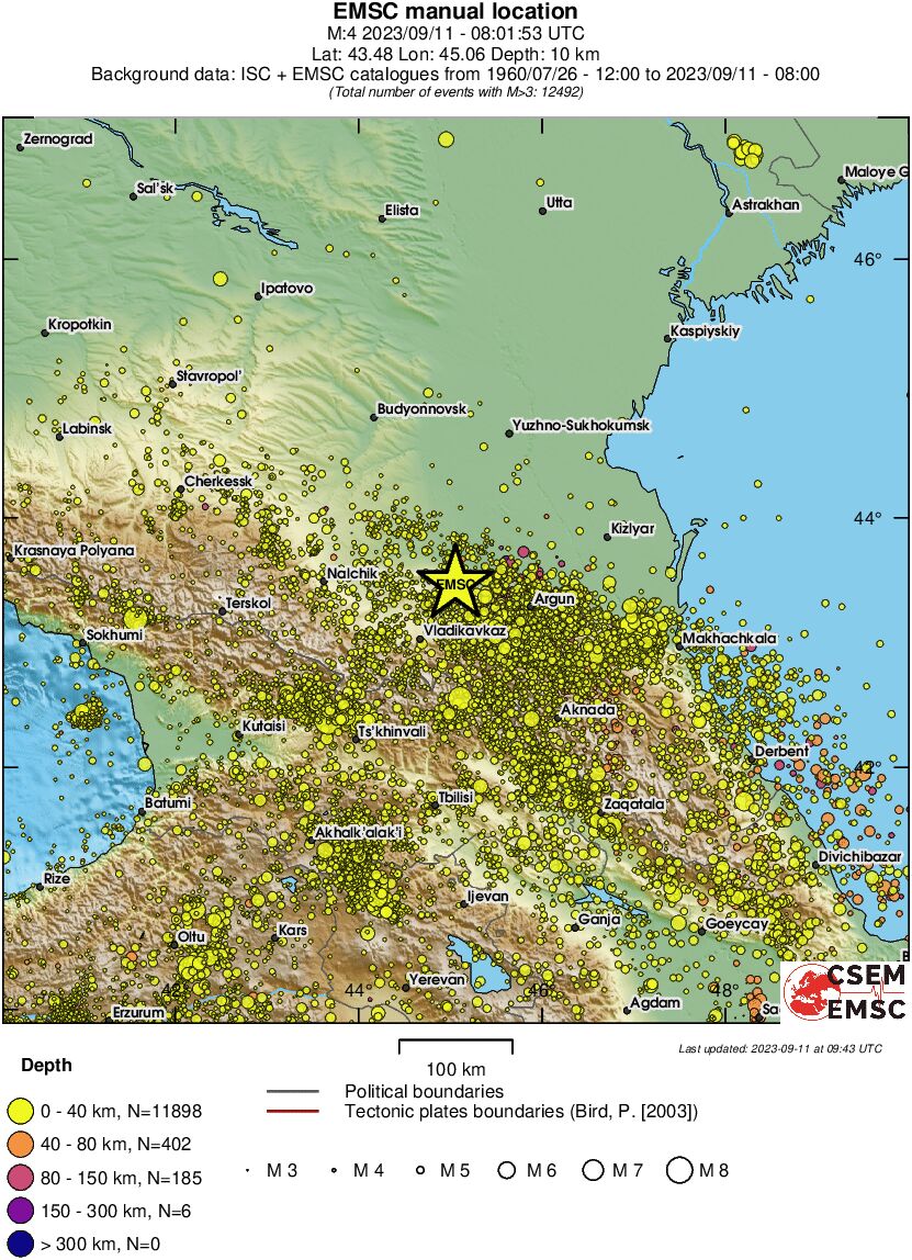 regional historical seismicity