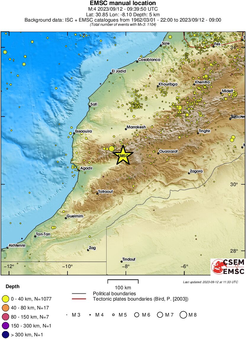 regional historical seismicity