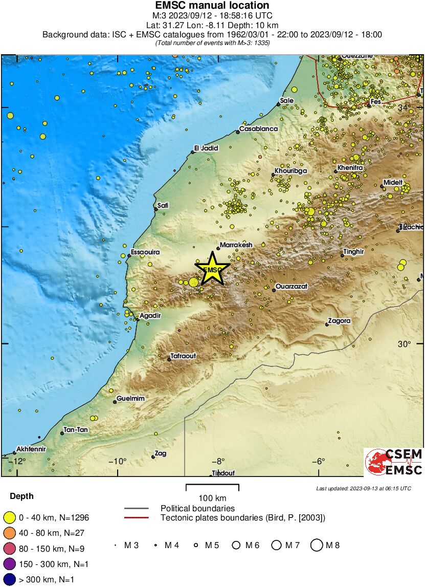 regional historical seismicity