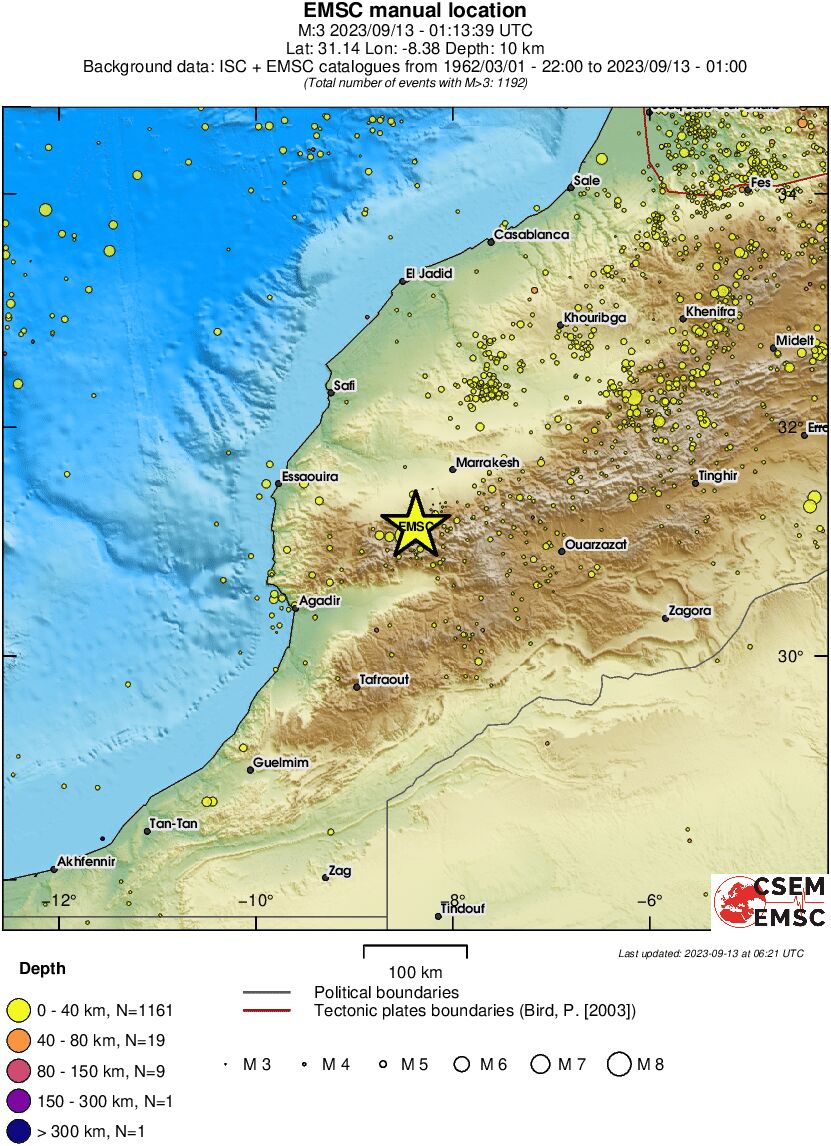 regional historical seismicity