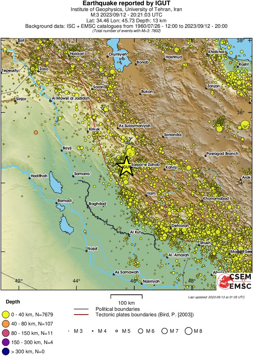regional historical seismicity