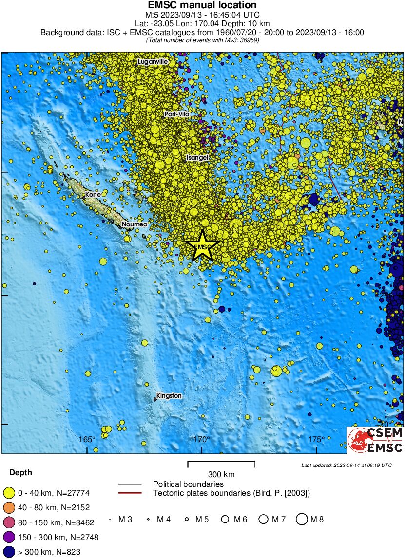 wide historical seismicity