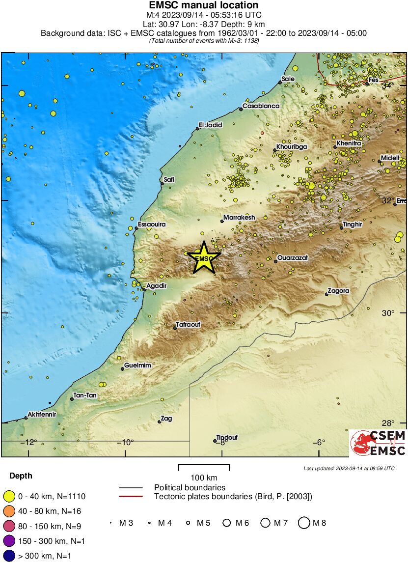 regional historical seismicity