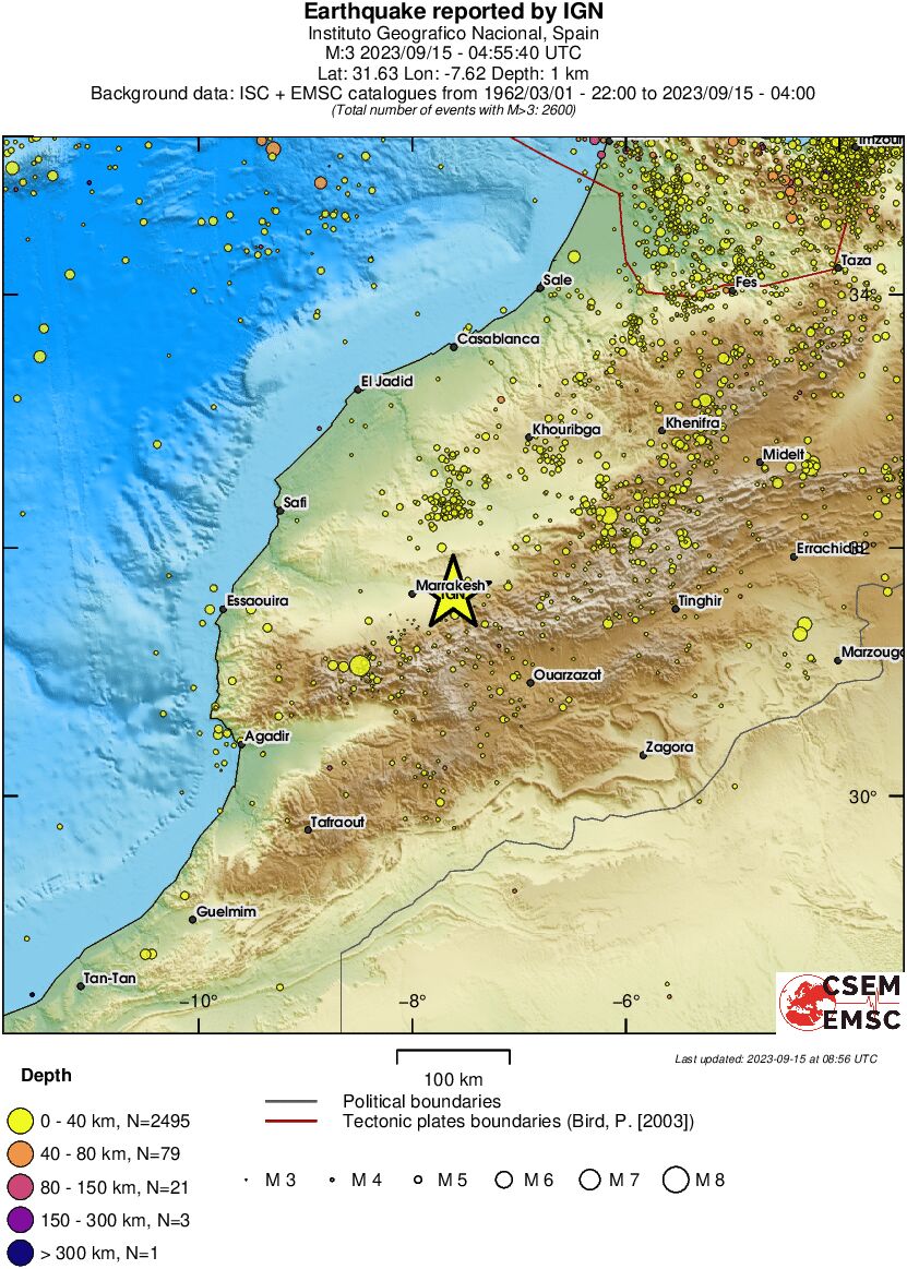 regional historical seismicity