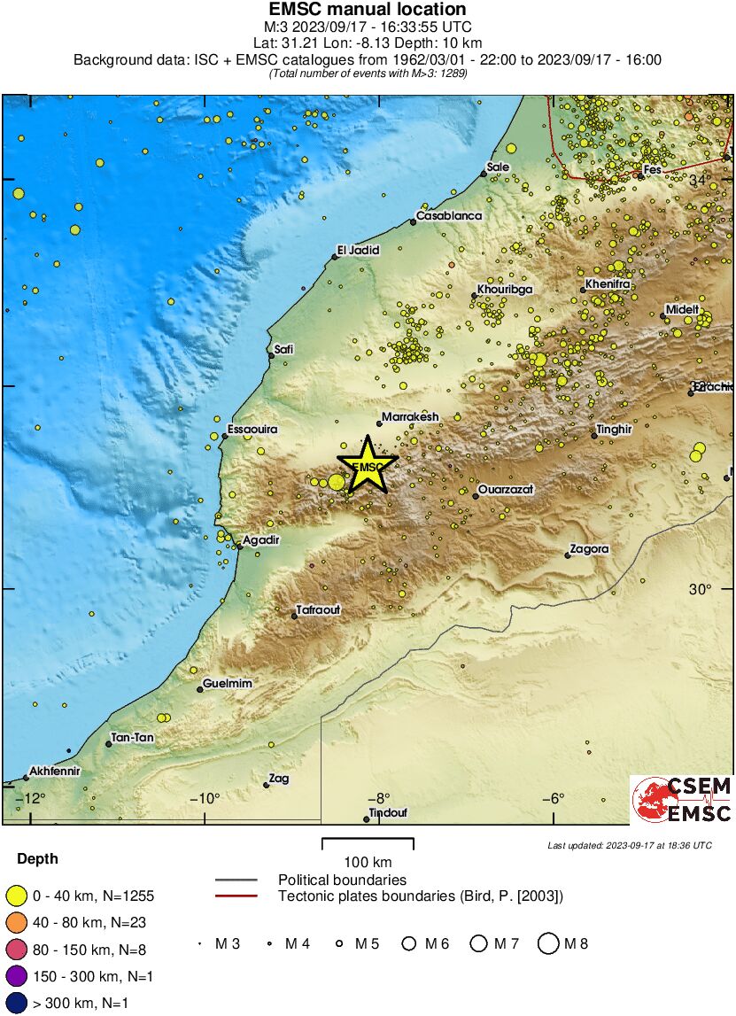 regional historical seismicity