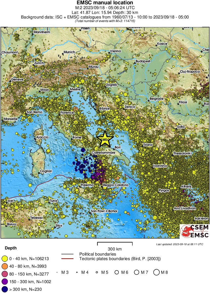 wide historical seismicity