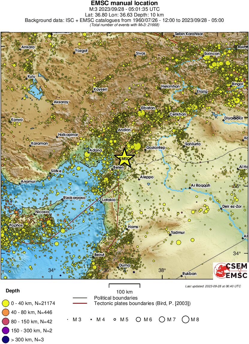regional historical seismicity