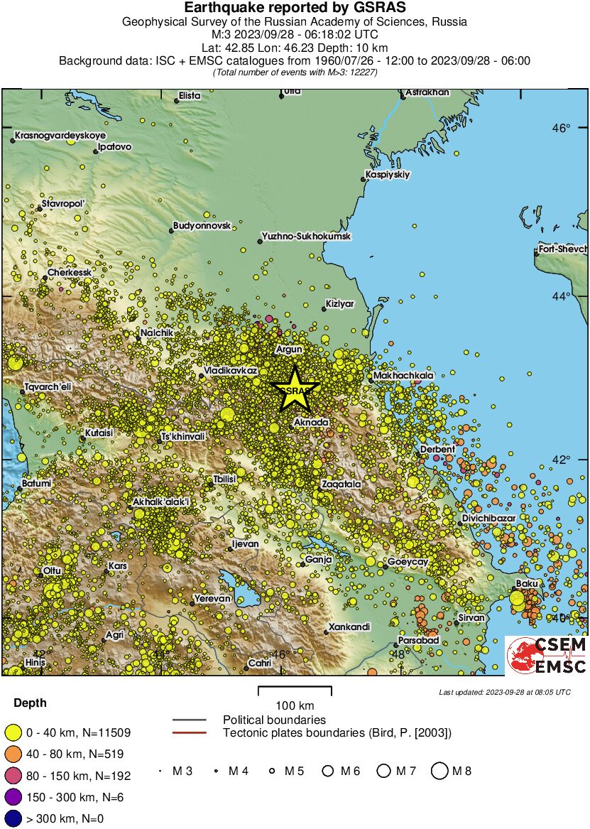 regional historical seismicity
