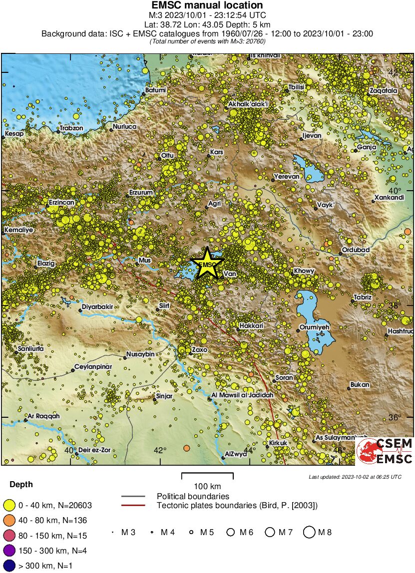 regional historical seismicity