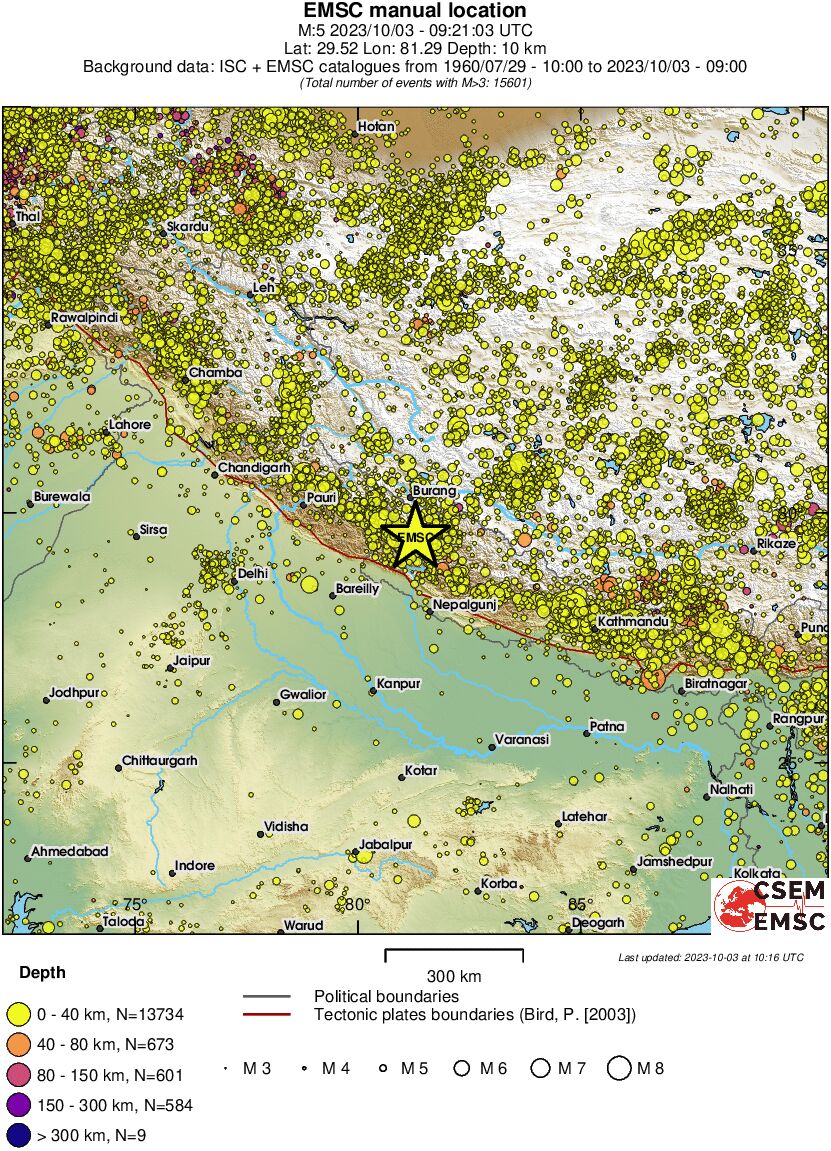 wide historical seismicity
